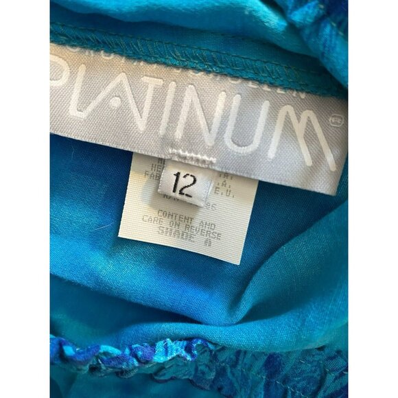 Platinum Dorothy Schoelen 2-Piece Set Hot Tropicals Blouse Pants Large NWT $168 - Picture 10 of 12